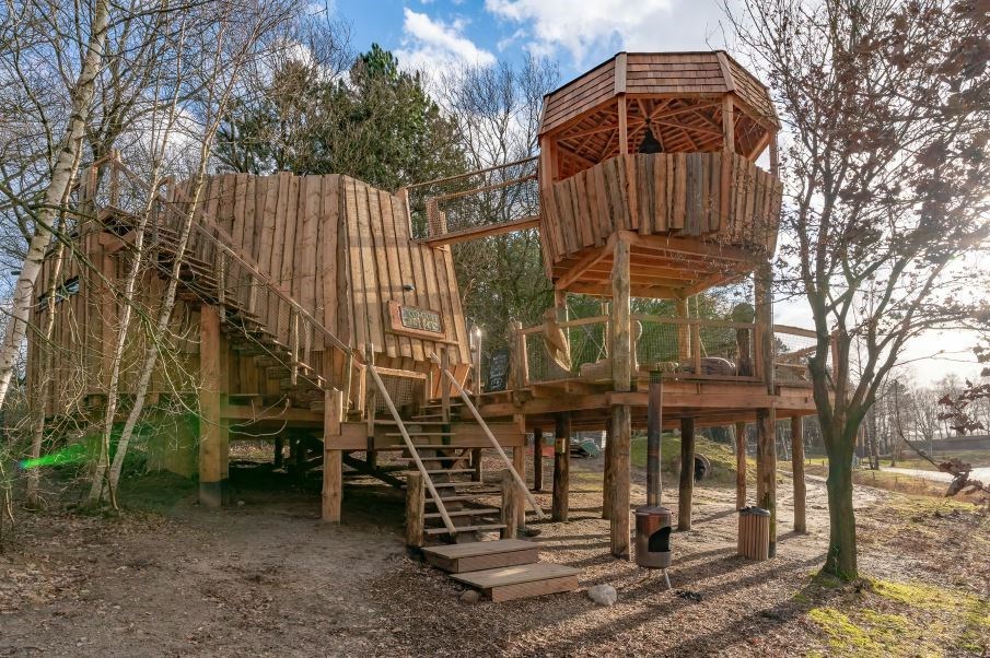 Boomhut bij een Klimpark en Outdoor belevingspark in Drenthe