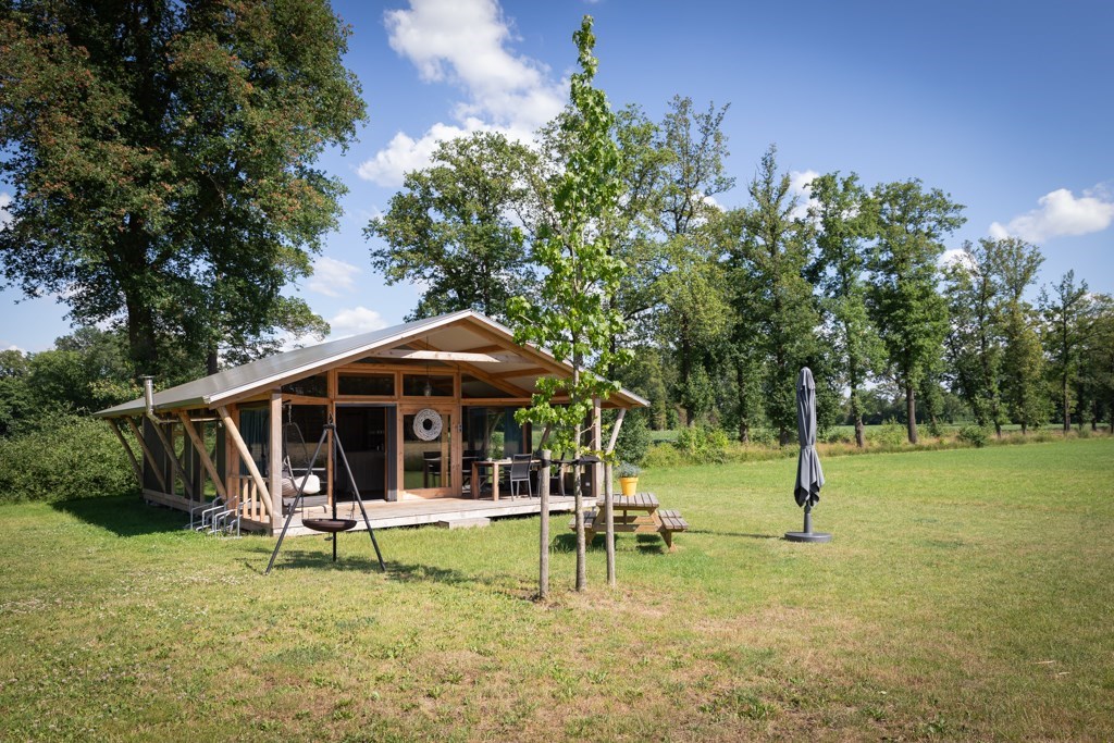 Glamping in een Farmlodge met pelletkachel