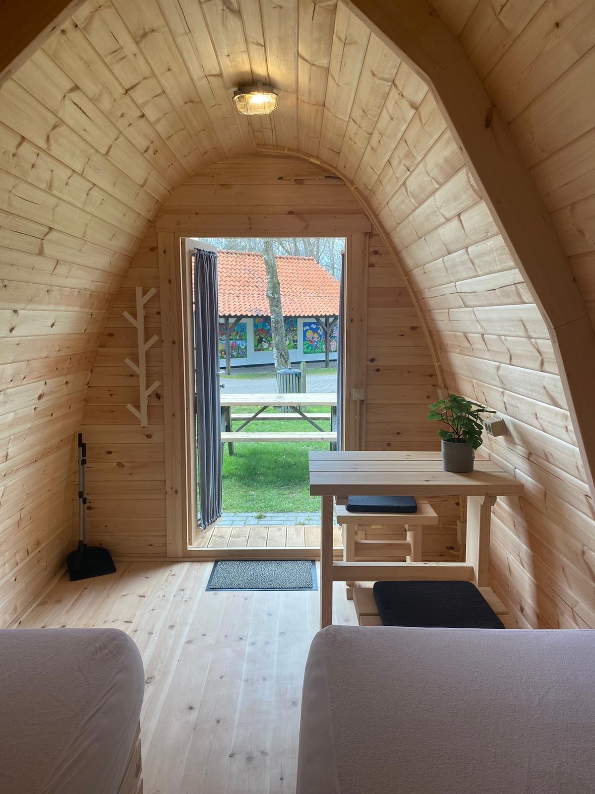 POD voor 2 personen. Leuk voor een nachtje weg met vriend(in) of kind