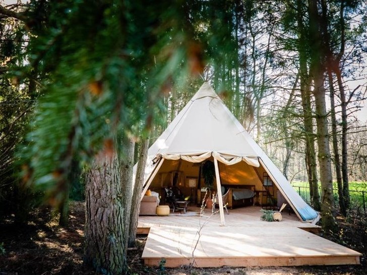 Op de een of andere manier Wonder Boom Bijzonder kamperen in een Tipi tent - OrigineelOvernachten