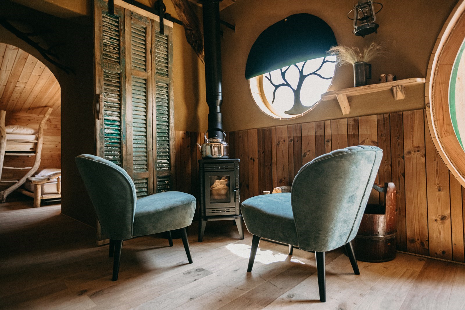 Hobbit huisje met hottub