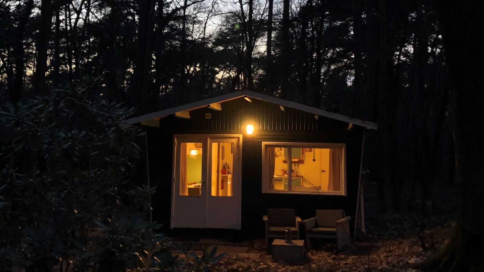 Boshuisje in jaren vijftig-stijl 