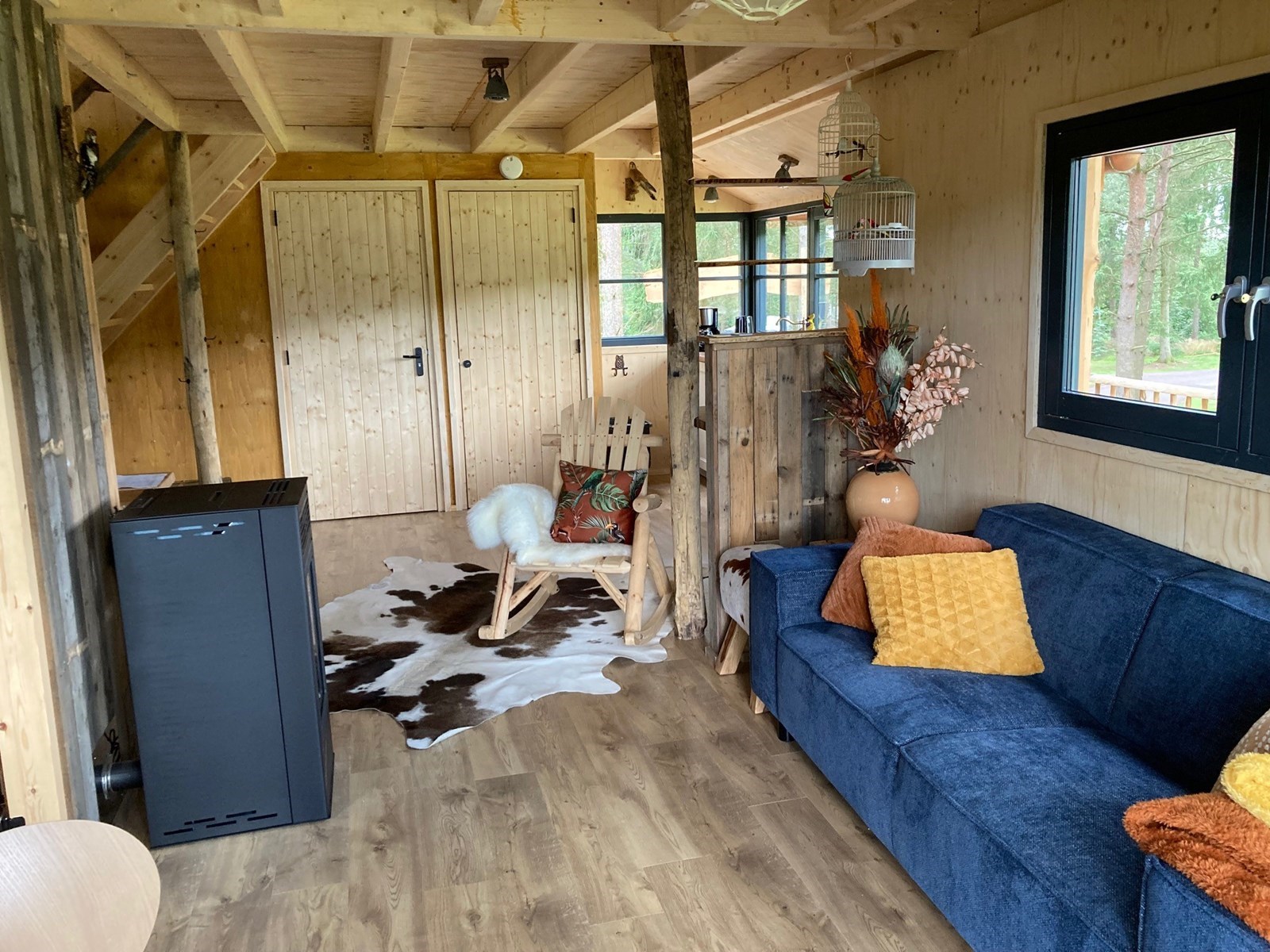 Boomhut voor 6 personen met badkamer en keuken