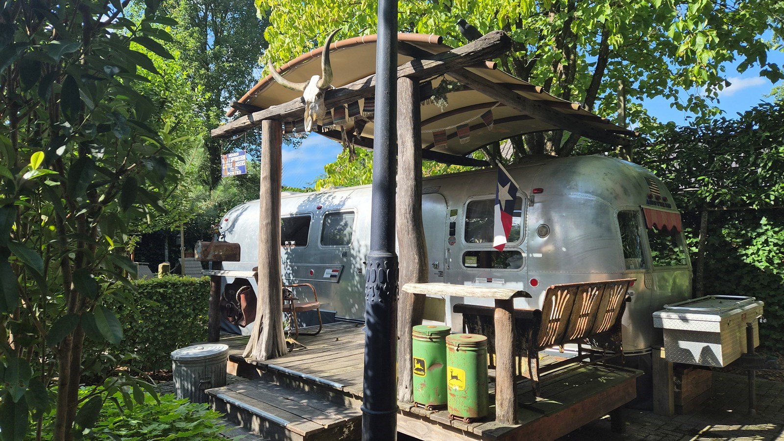 Oldtimer Amerikaanse caravan (USA Airstream)