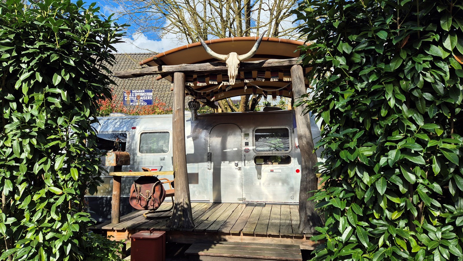 Oldtimer Amerikaanse caravan (USA Airstream)