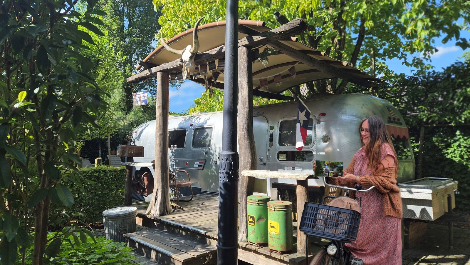 Oldtimer Amerikaanse caravan (USA Airstream)