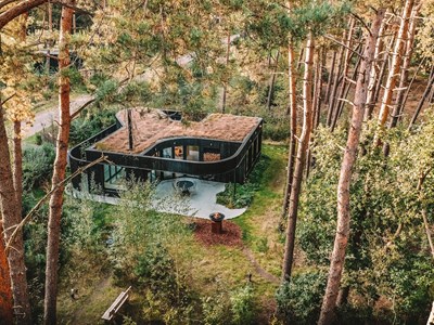 Architectonische Bosvilla met hottub Architectonische Bosvilla met hottub