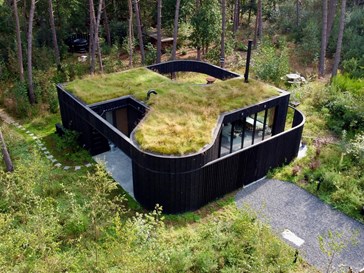 Architectonische Bosvilla met hottub Architectonische Bosvilla met hottub