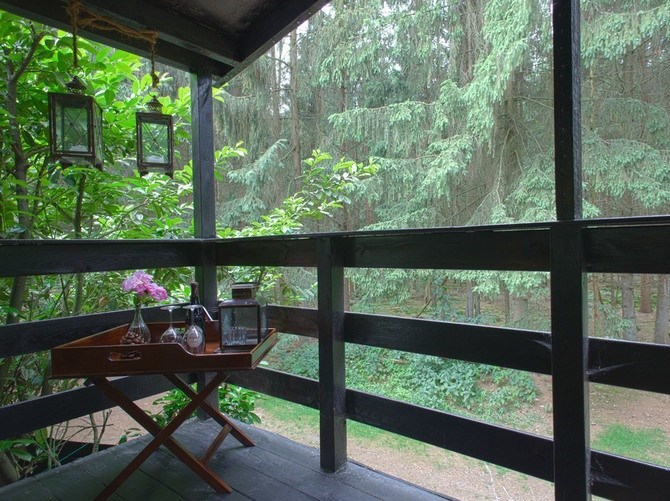 Romantisch overnachten in een Houten guesthouse op een landgoed
