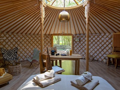 Uniek overnachten in een Yurt met vloerverwarming Uniek overnachten in een Yurt met vloerverwarming
