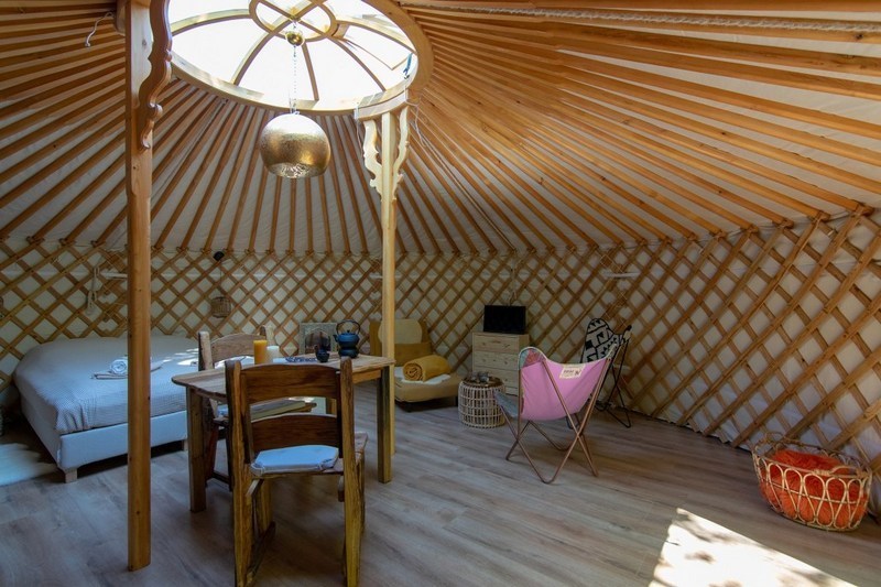 Uniek overnachten in een Yurt met vloerverwarming