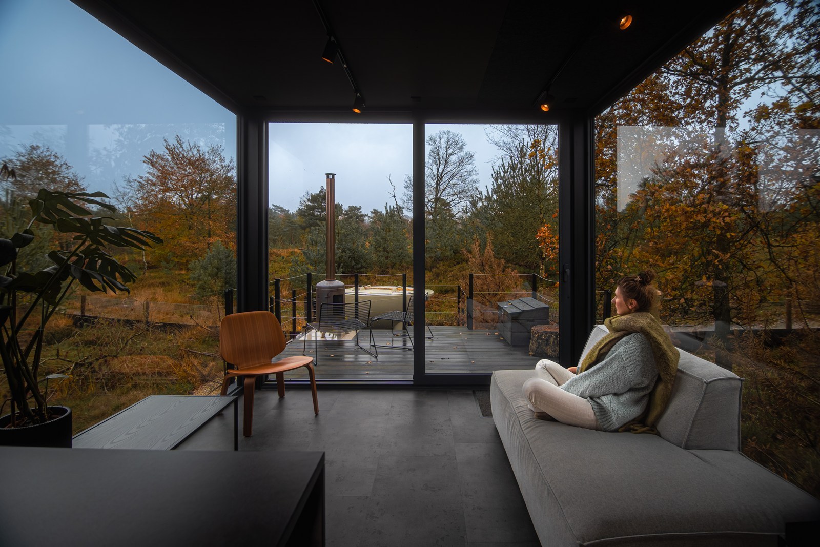 Outdoor suite met hottub of sauna op de Veluwe