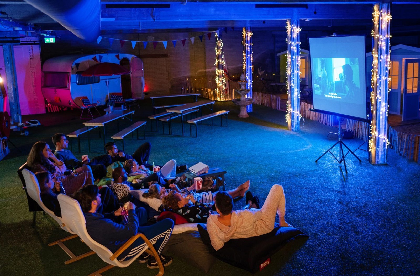 Groepsaccommodatie op een Indoor camping