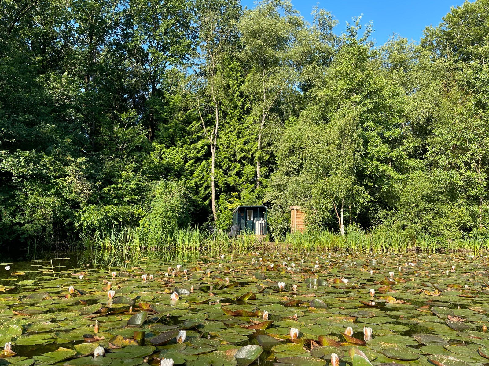 Slaapwagen aan het meer