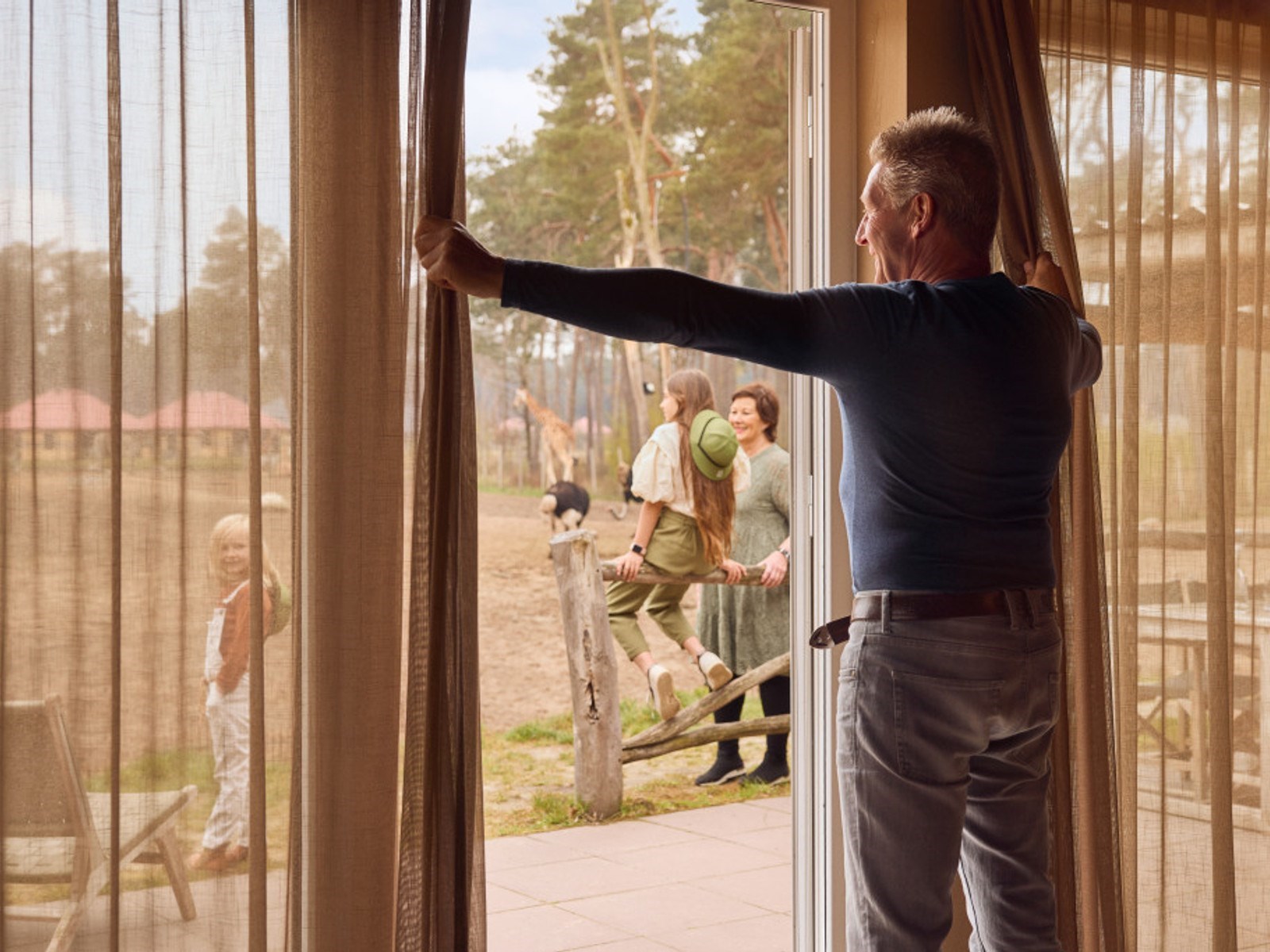 Savanne Lodge tussen de wilde dieren