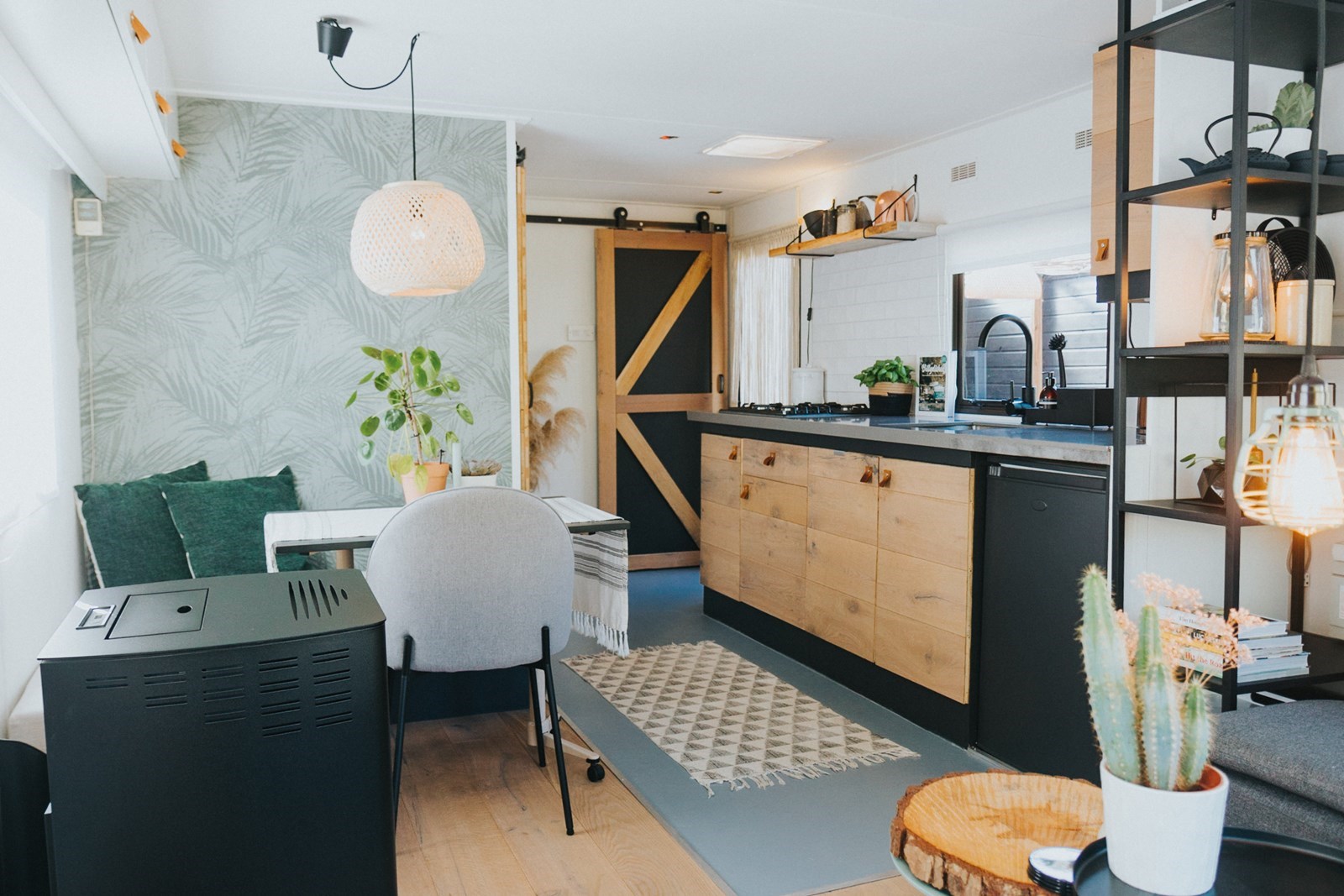 Hippe stacaravan op de Noord-Veluwe