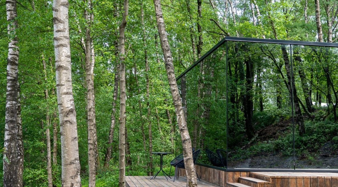 Origineel overnachten in een Spiegel huisje