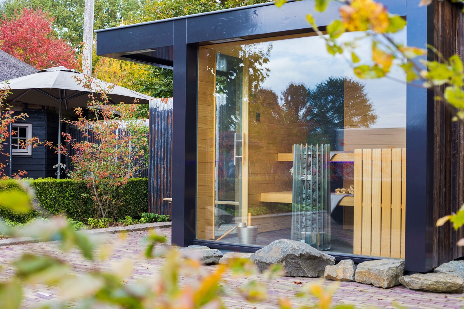 Wellness Hooiberg met whirlpool en Finse sauna