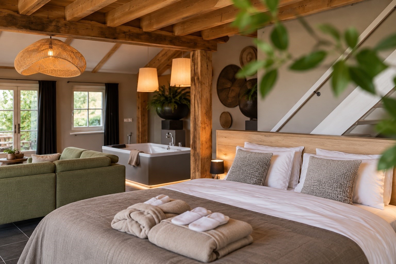 Luxe wellnesssuite met privé whirlpool en Finse sauna