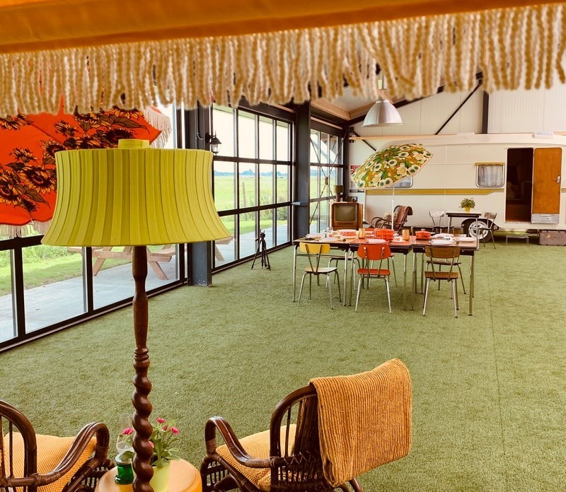 Retro indoor camping