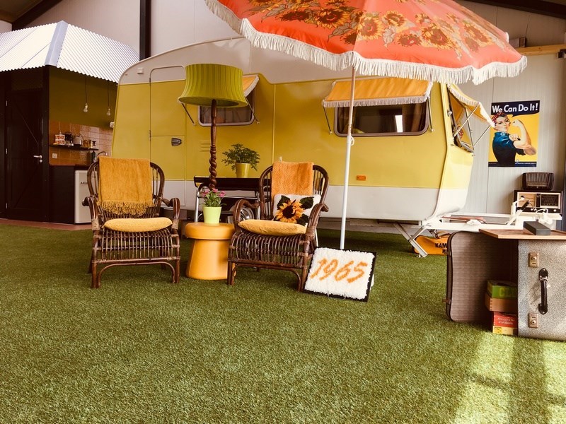 Retro indoor camping