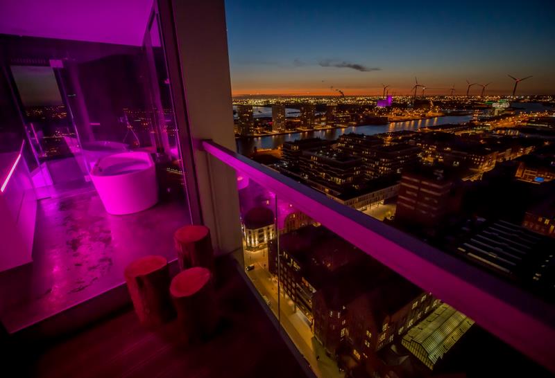 Wellness penthouse op de 21e verdieping in Antwerpen