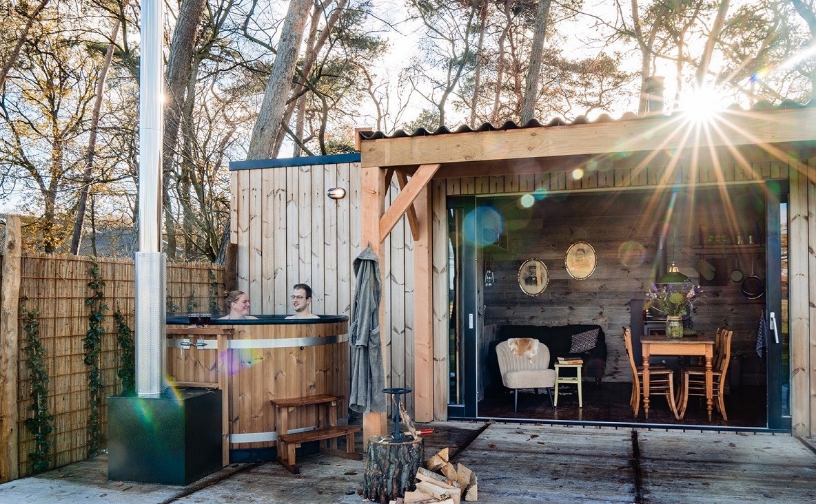 Cabin met uitzicht op alpaca’s