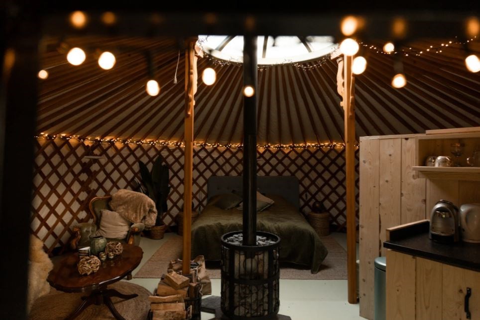 Yurt met privé sauna