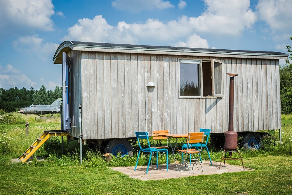 Slapen in een duurzame Pipowagen