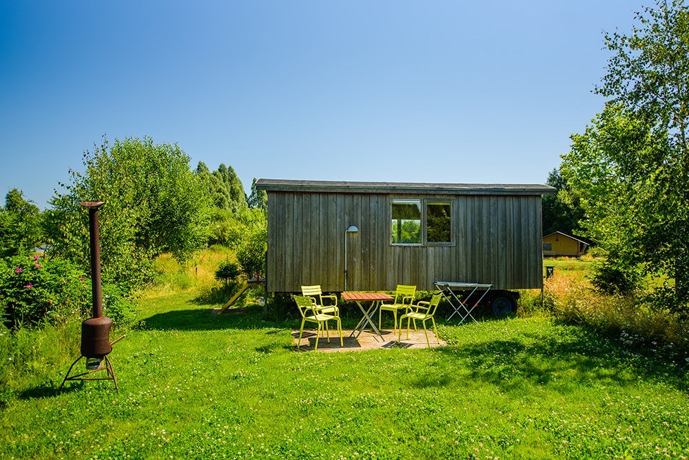 Slapen in een duurzame Pipowagen