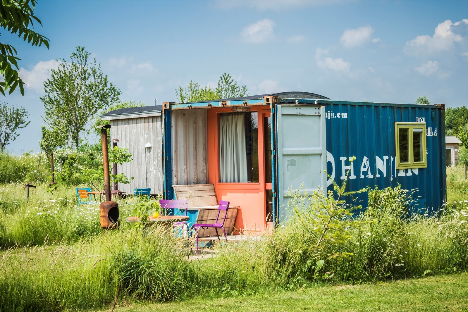 Slapen in een Zeecontainer voor 2 personen