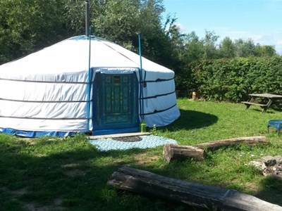 Authentieke Mongoolse Yurt in de natuur Authentieke Mongoolse Yurt in de natuur