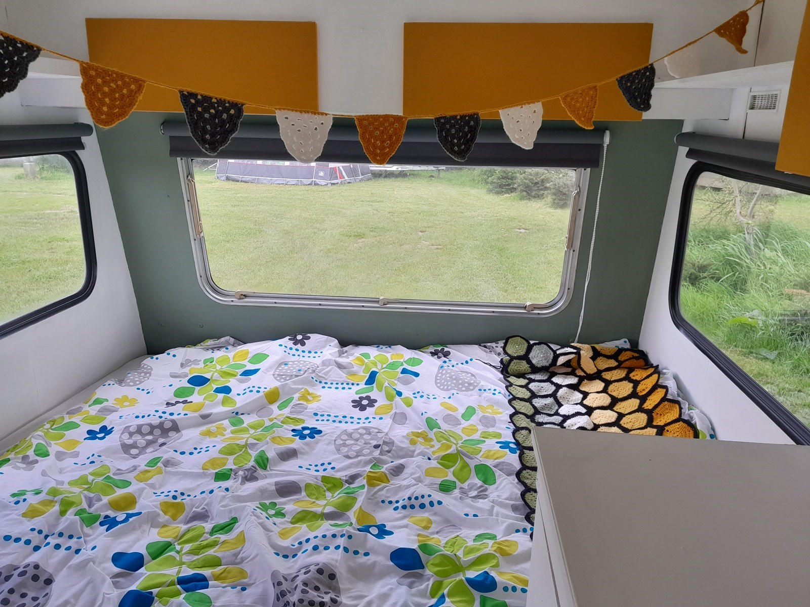 Retro caravan uit 1970