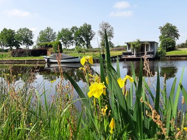 Drijvend vakantiehuisje op het Friese water Drijvend vakantiehuisje op het Friese water