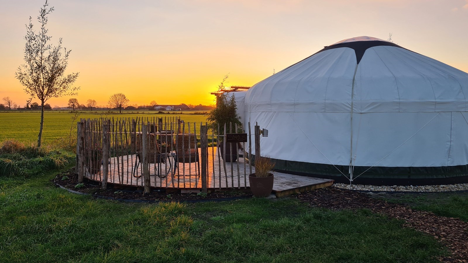 Een yurt waar je als vanzelf helemaal zen wordt