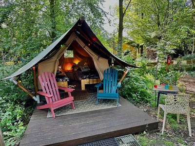Knusse Safaritent voor 2 personen op eco-camping  Knusse Safaritent voor 2 personen op eco-camping