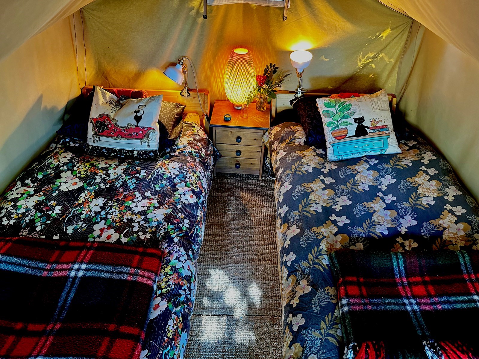 Knusse Safaritent voor 2 personen op eco-camping 