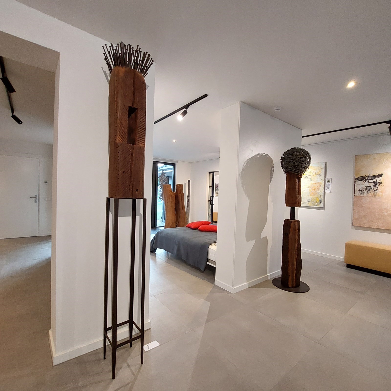 Slapen tussen de kunst in een echte kunstgalerie