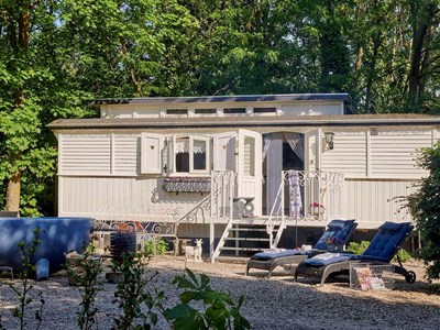 Luxe Pipowagen met hottub, zwembad, airco & CV Luxe Pipowagen met hottub, zwembad, airco & CV