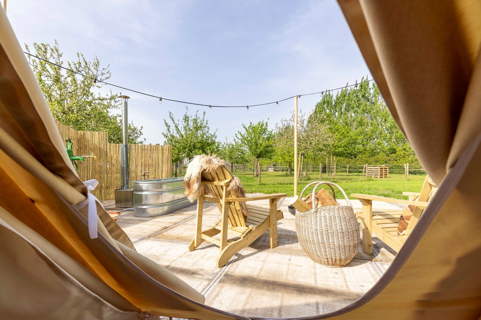 Overnachten in een luxe Tipi