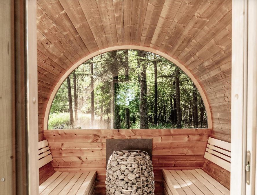 Natuurlodge met panorama sauna