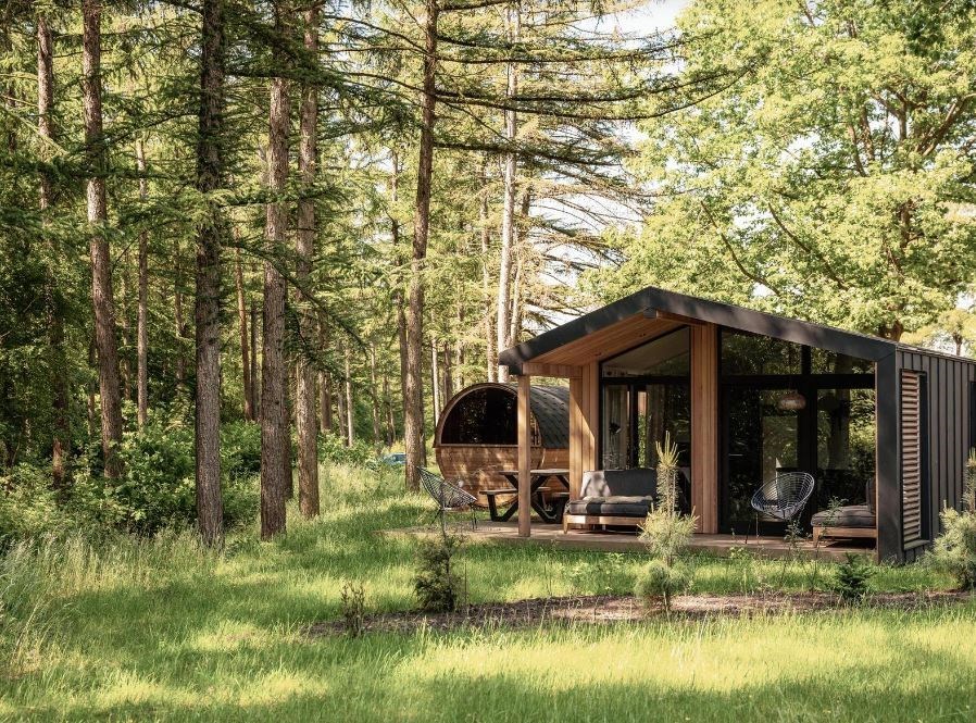 Natuurlodge met panorama sauna