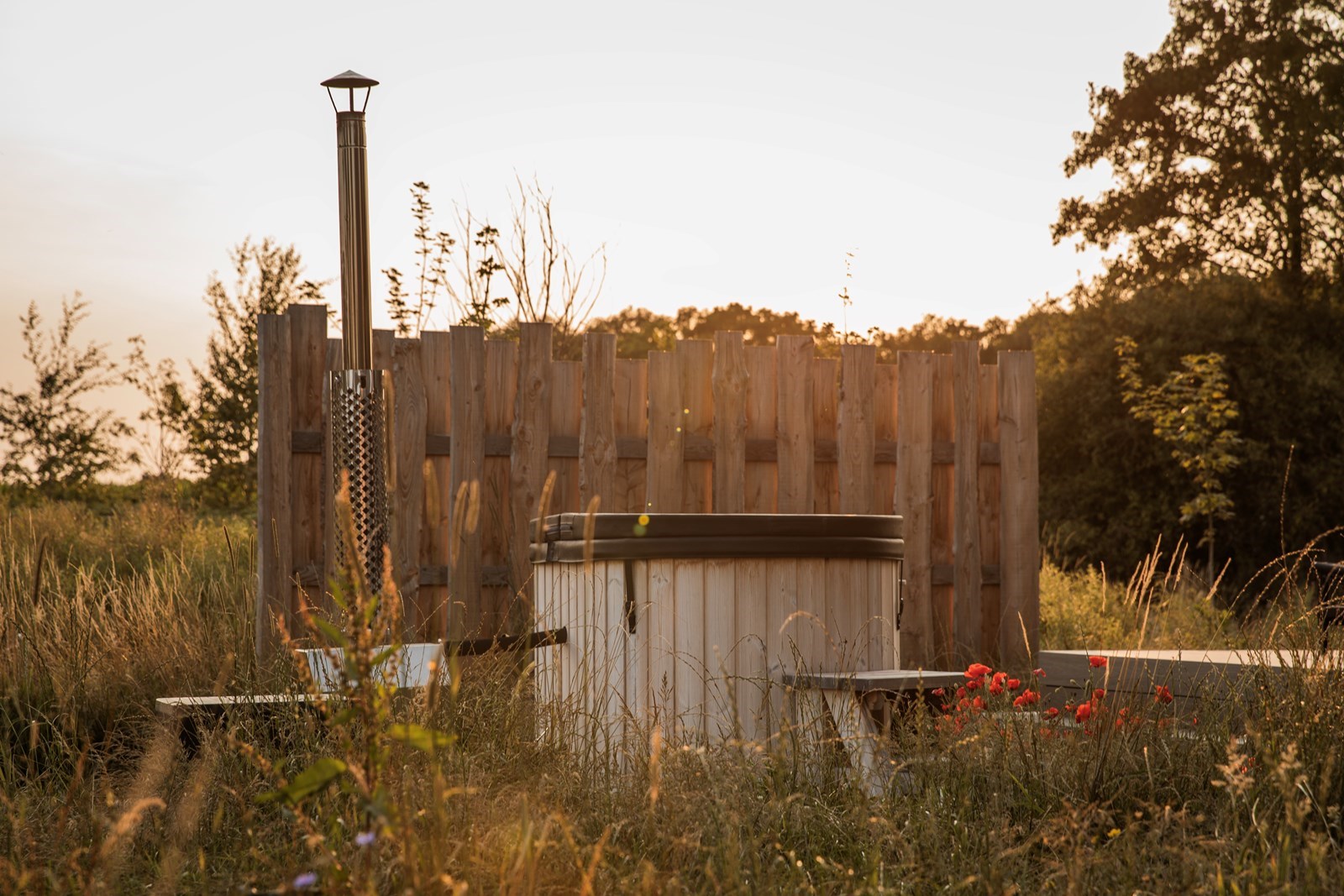 Luxe A Frame lodge met hottub en infraroodsauna