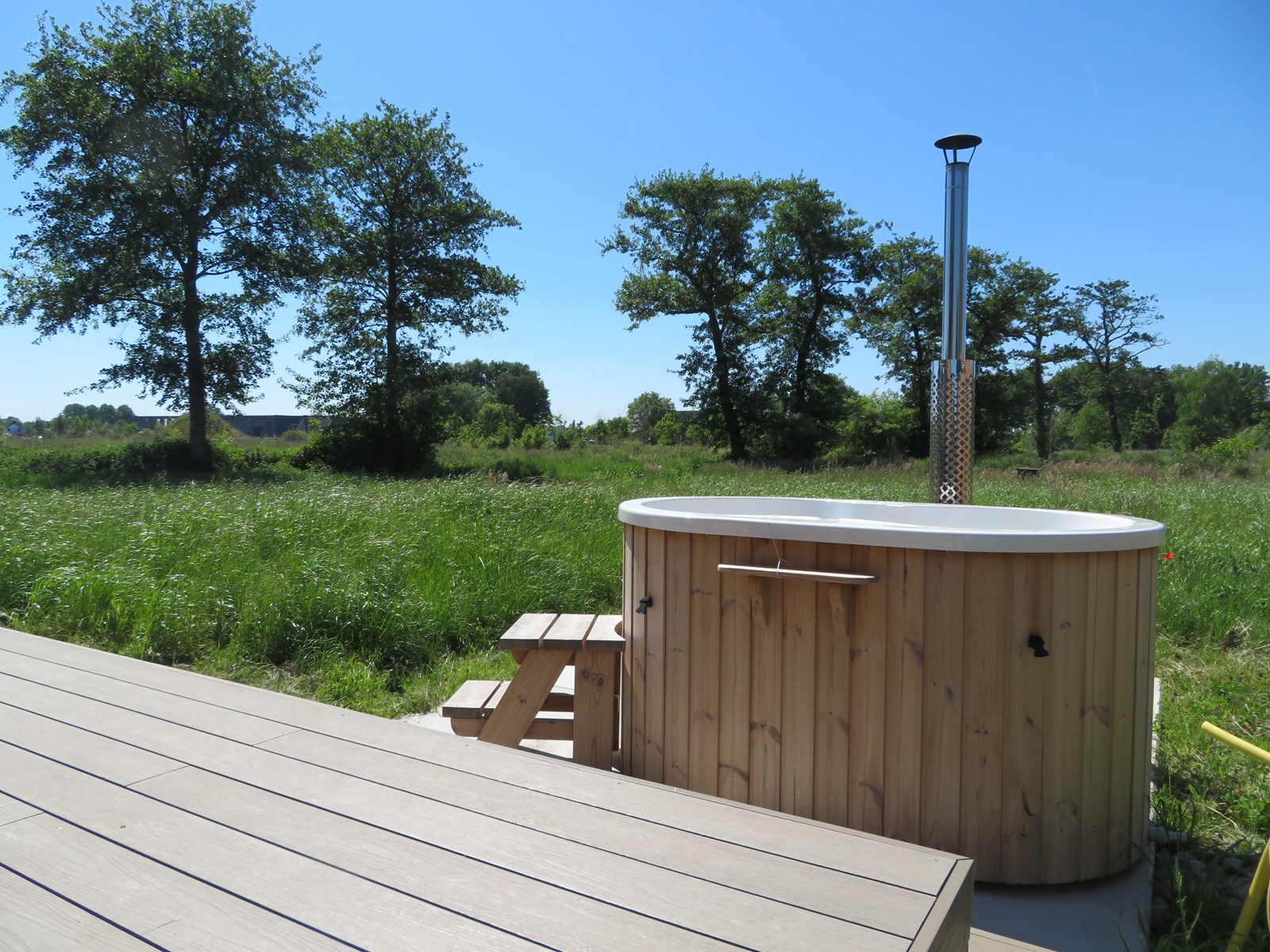 Luxe A Frame lodge met hottub en infraroodsauna