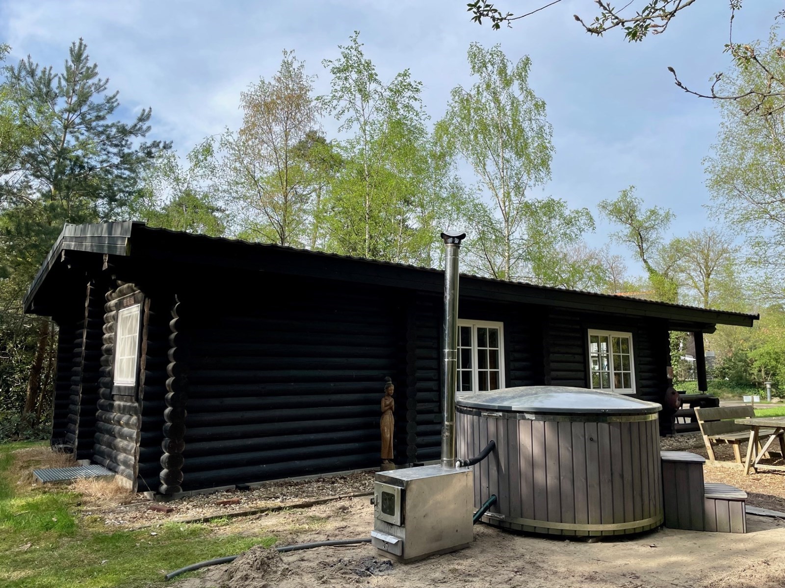 Scandinavische Lodge met hottub