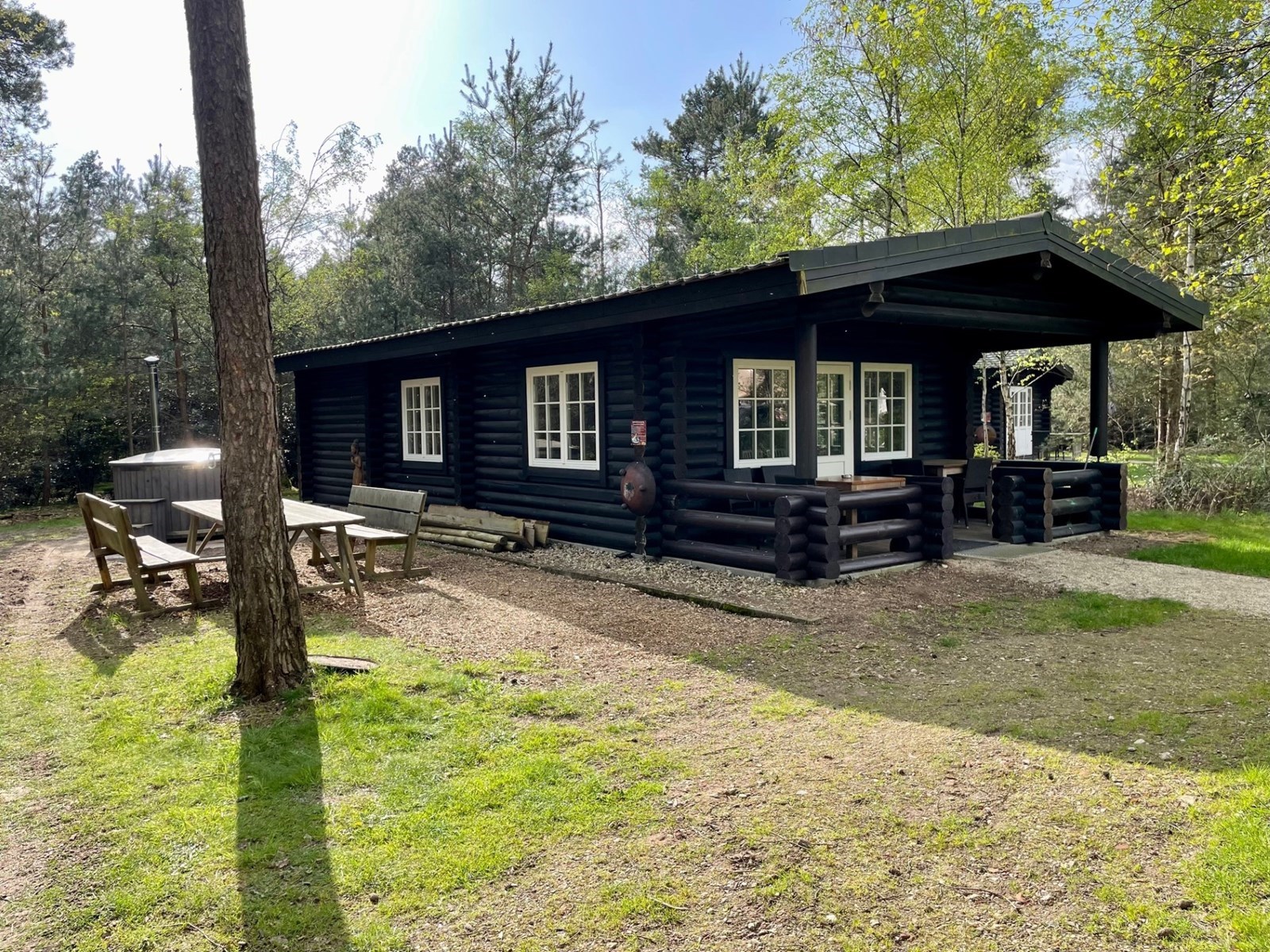Scandinavische Lodge met hottub
