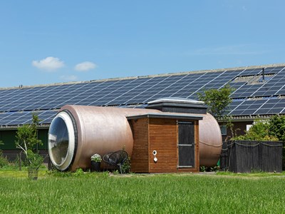 Unieke Voersilo die omgebouwd is tot een Tiny house Unieke Voersilo die omgebouwd is tot een Tiny house