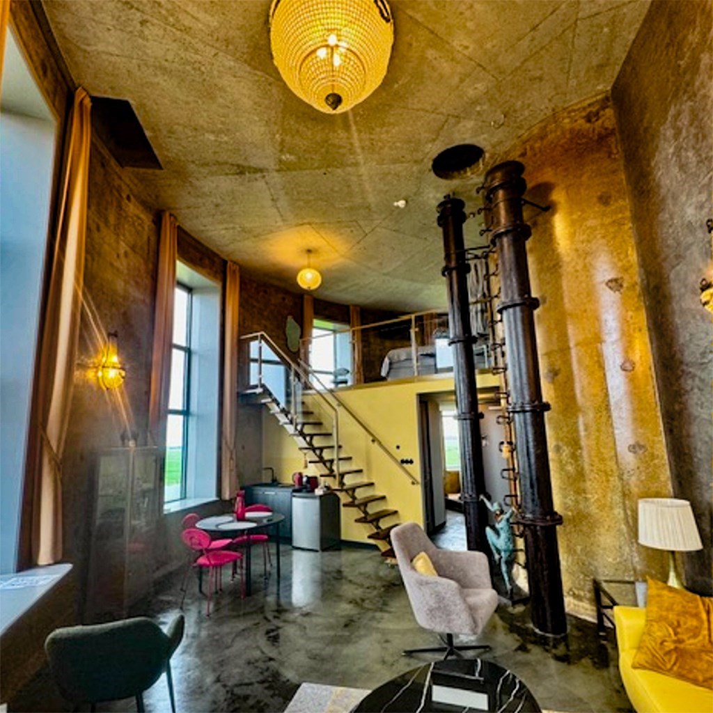 Overnachten in het voormalig waterbassin van een Watertoren