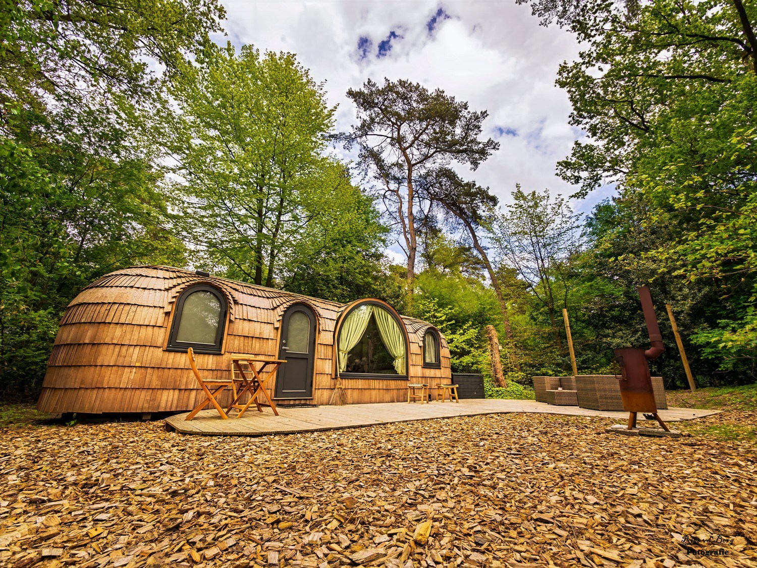 Romantische Iglu cabin midden in het bos van Drenthe