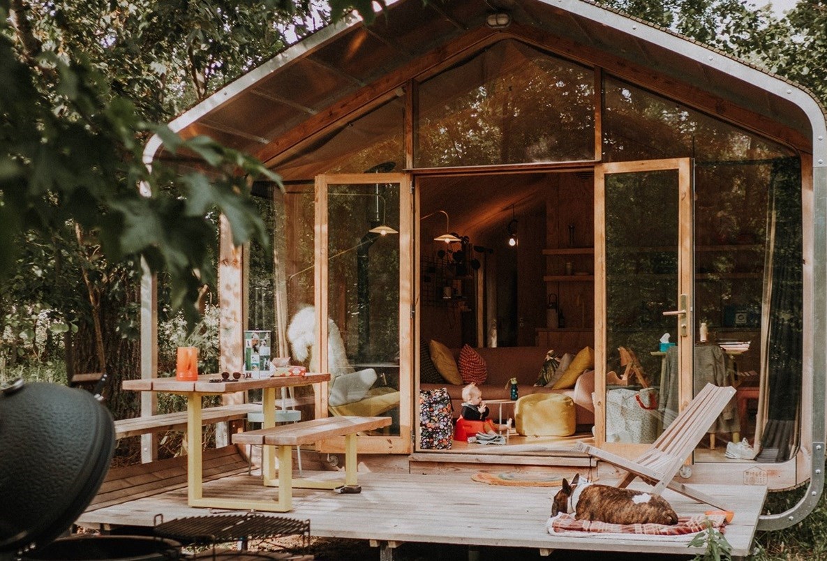 Unieke cabin met hottub vlakbij het strand